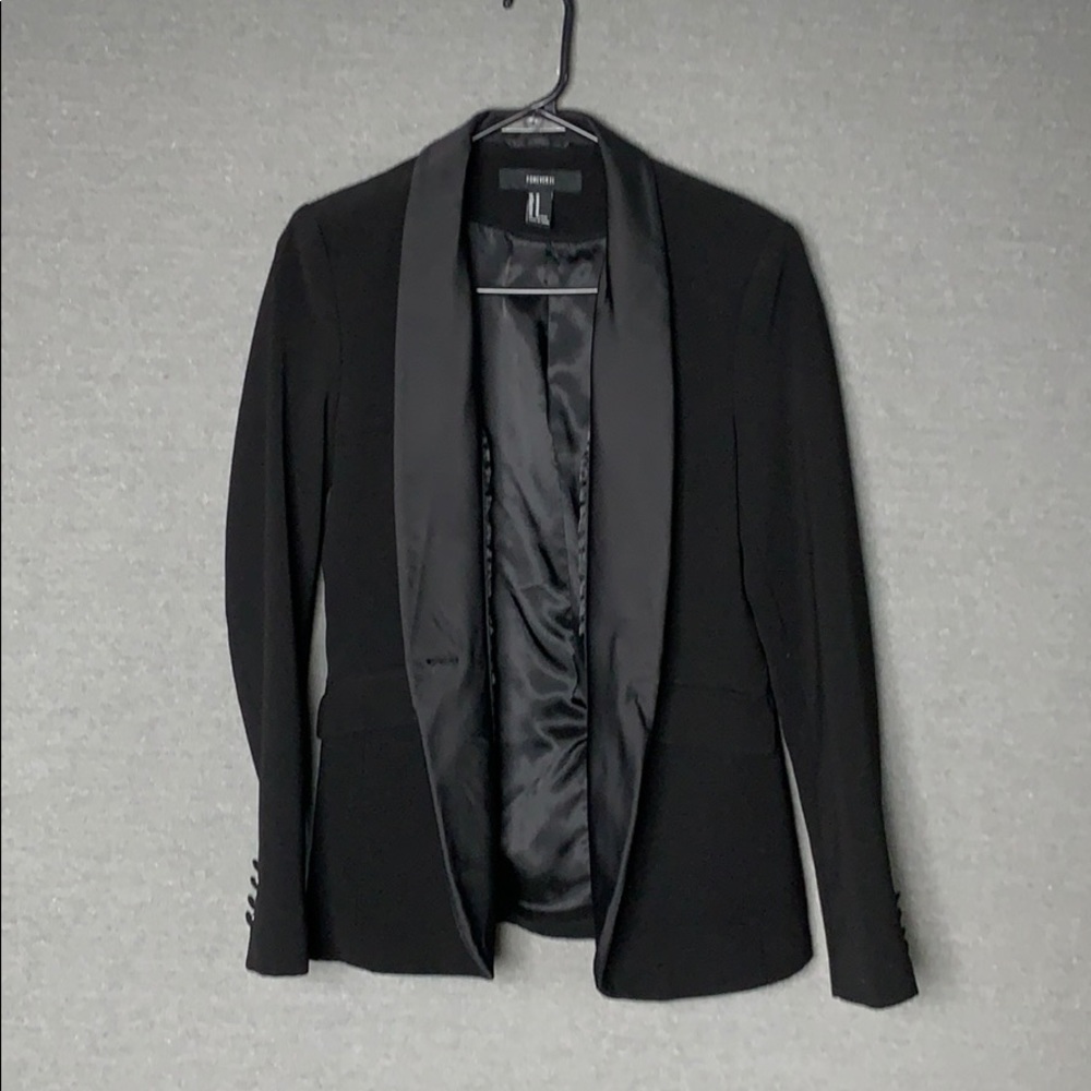 Black blazer with shiny lapels